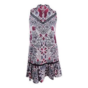 Laundry by Shelli Women's Printed Mock Neck A-Line Dress - Tinted Blush